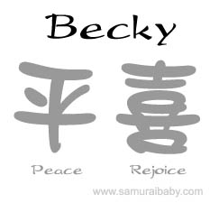 becky kanji name